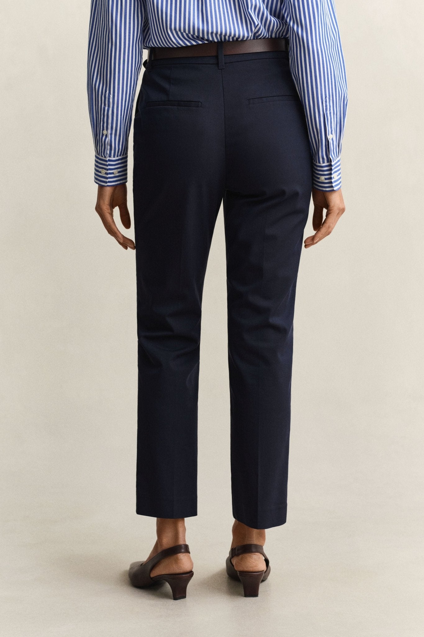 Young Ideas & Henmores - Slim Slack Trousers - 433 Evening Blue - 36