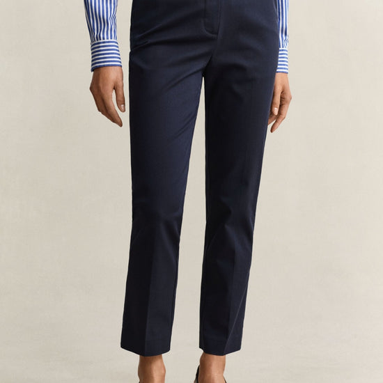 Young Ideas & Henmores - Slim Slack Trousers - 433 Evening Blue - 36