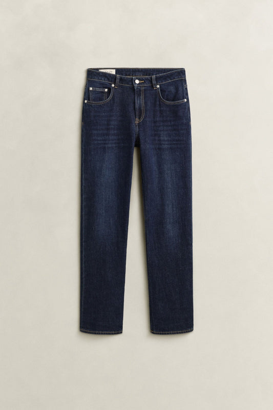 Young Ideas & Henmores -Straight Stretch 32 Jeans -961 Dark Blue Worn In -27