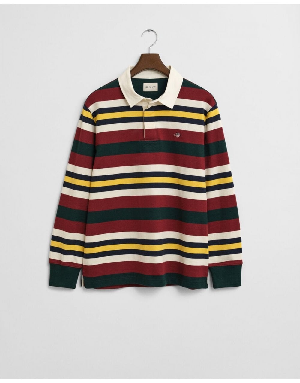 Young Ideas/Henmores - Striped Heavy Rugger - 374 Tartan Green - M