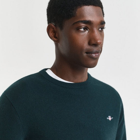 Young Ideas/Henmores - Superfine Lambswool Crew Neck - 374 Tartan Green - M