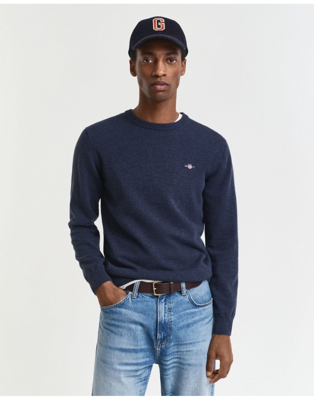 Young Ideas/Henmores - Superfine Lambswool Crew Neck - 374 Tartan Green - M