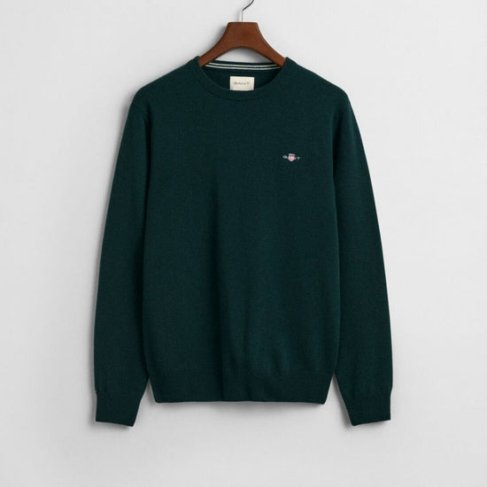 Young Ideas/Henmores - Superfine Lambswool Crew Neck - 374 Tartan Green - M