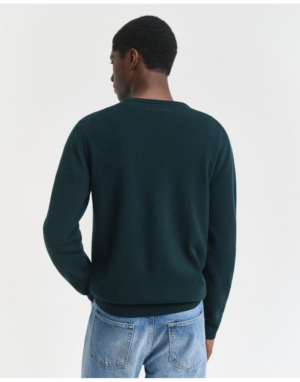 Young Ideas/Henmores - Superfine Lambswool Crew Neck - 374 Tartan Green - M