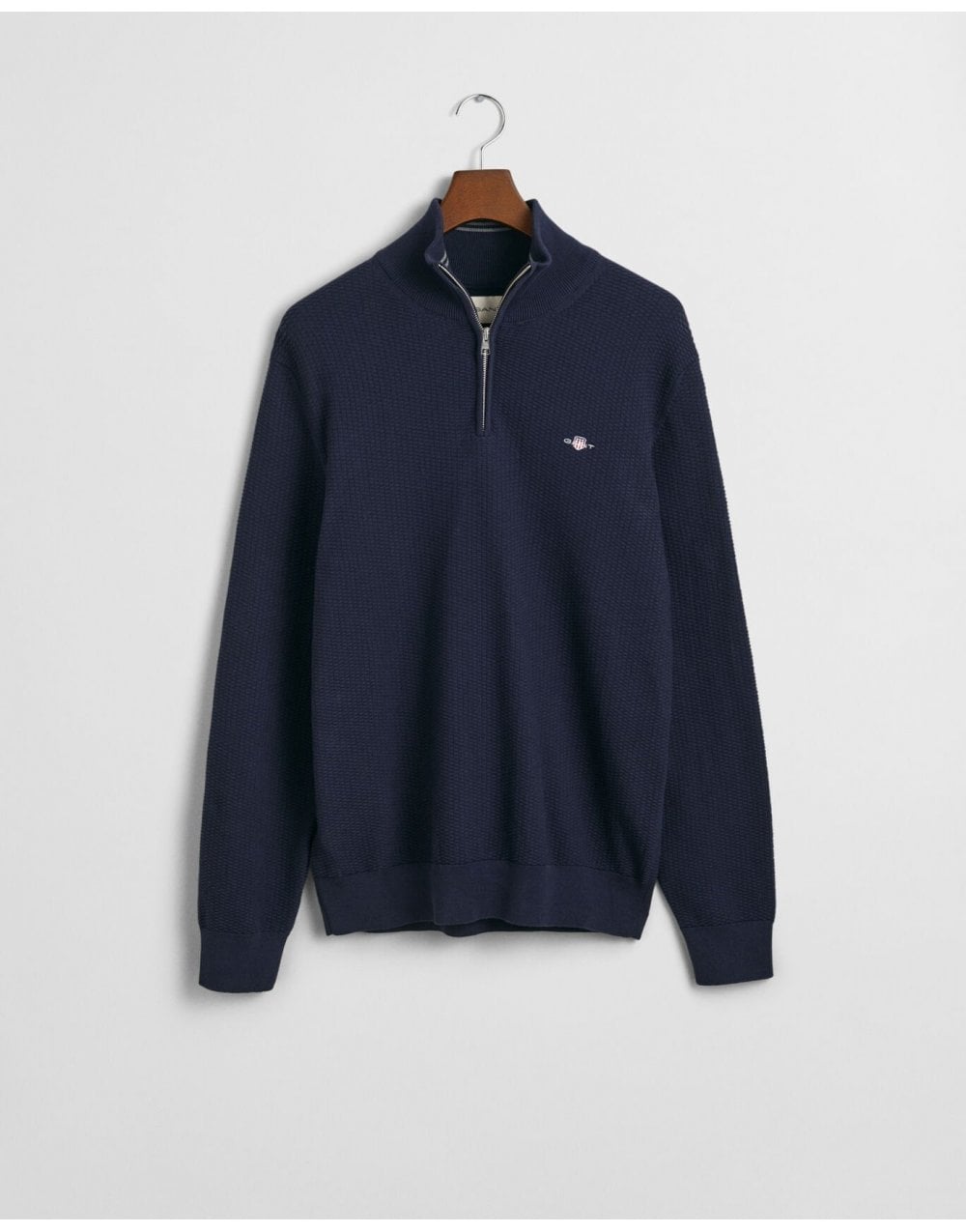 Young Ideas/Henmores - Textured Half Zip Jumper - 433 Evening Blue - M