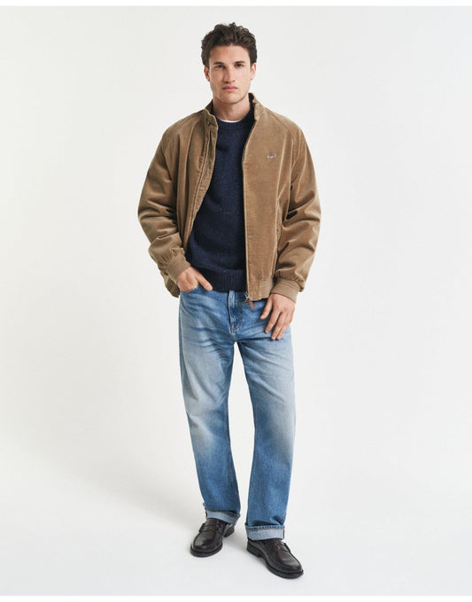 Young Ideas/Henmores - Wool Blend Neps Crew Neck Jumper - 433 Evening Blue - M