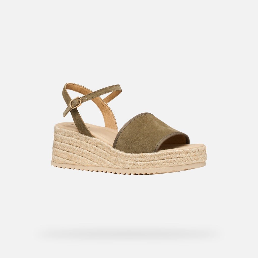Young Ideas & Henmores - Alemeria Strap Wedges - Sage - 4
