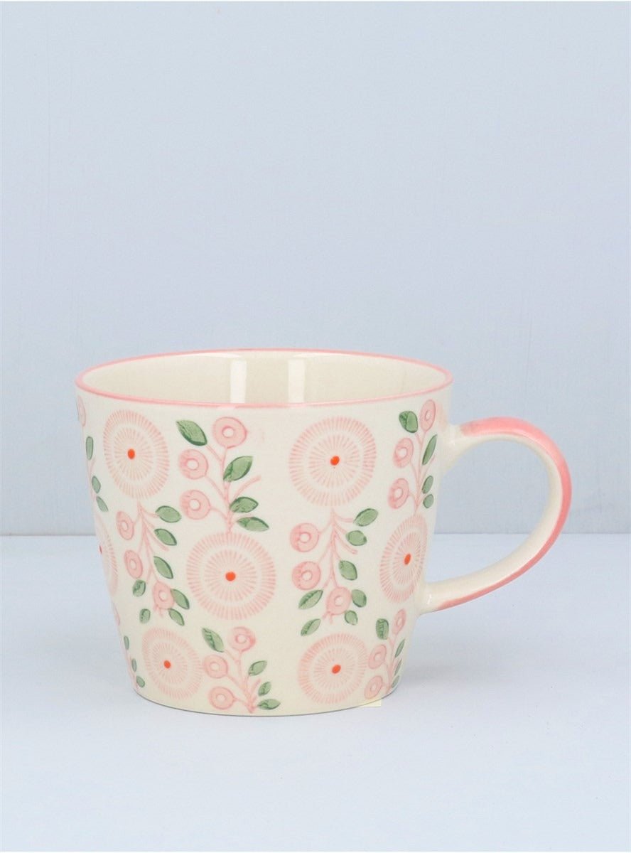 Young Ideas/Henmores - Bellis Daisy Stoneware Mug - White/Pink - OS