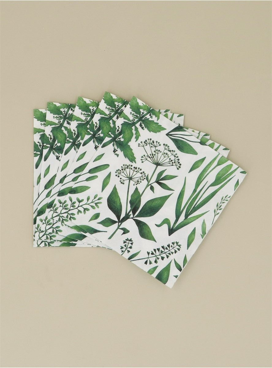 Young Ideas/Henmores - Botanics Paper Napkin - 20 pack - Green - OS
