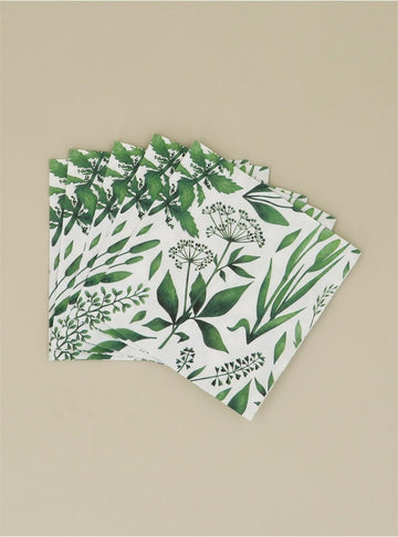 Young Ideas/Henmores - Botanics Paper Napkin - 20 pack - Green - OS
