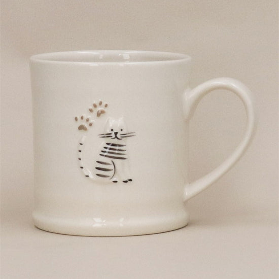 Young Ideas/Henmores - Cat Stoneware Mug - White - OS
