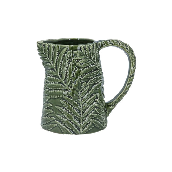 Young Ideas & Henmores - Ceramic Fern Jug - Green - S