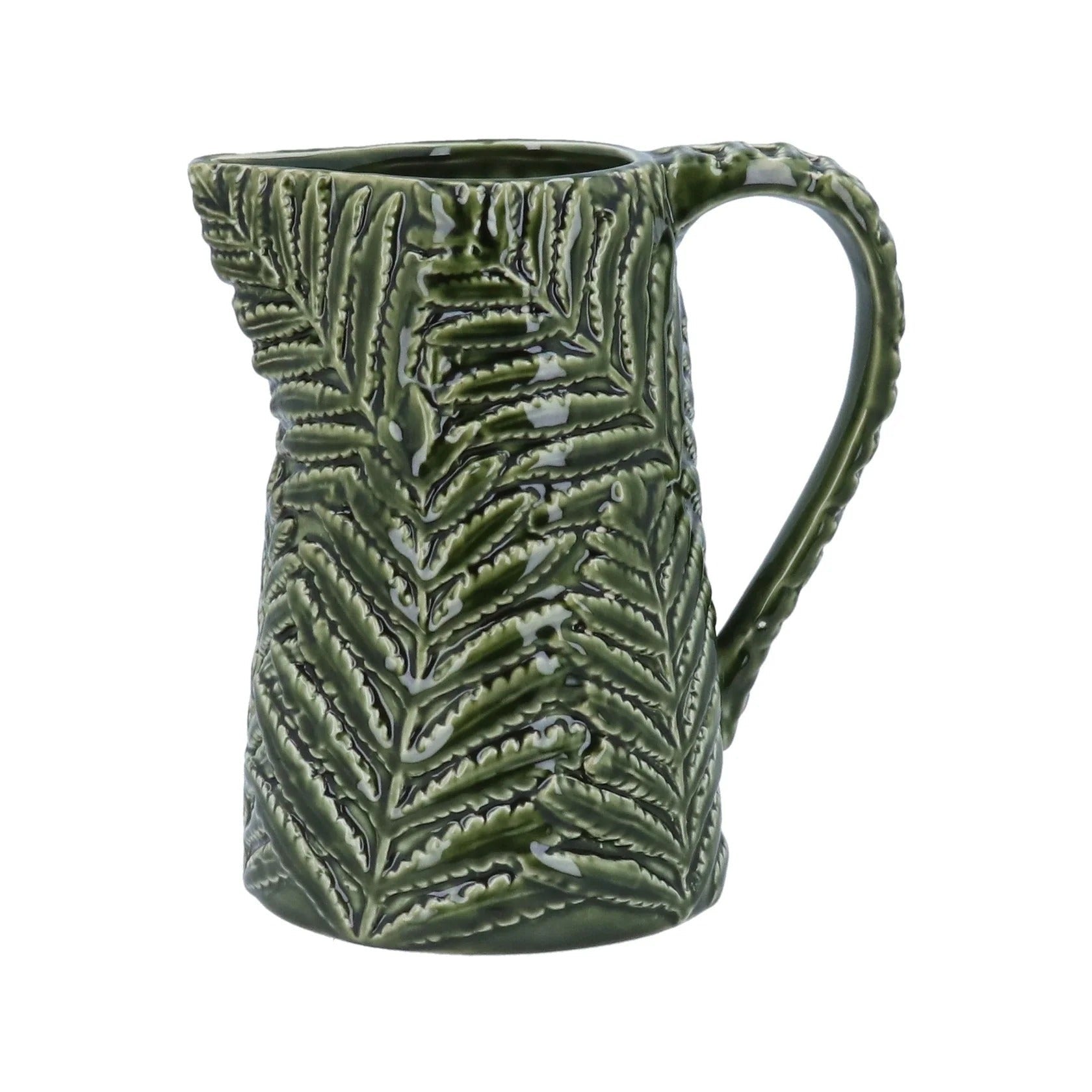 Young Ideas & Henmores - Ceramic Fern Jug - Green - S