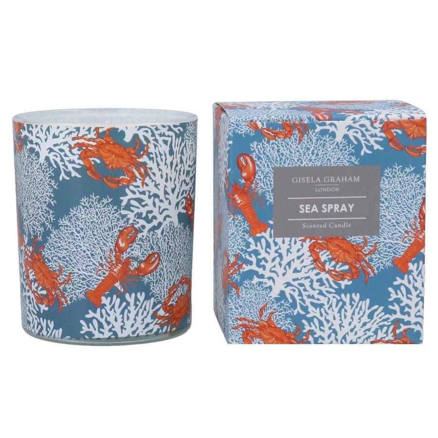 Young Ideas & Henmores - Coral & Shellfish Scented Boxed Candle Pot - Blue - OS