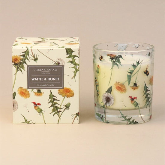 Young Ideas/Henmores - Dandelion & Insects Scented Boxed Candle Pot - White - OS