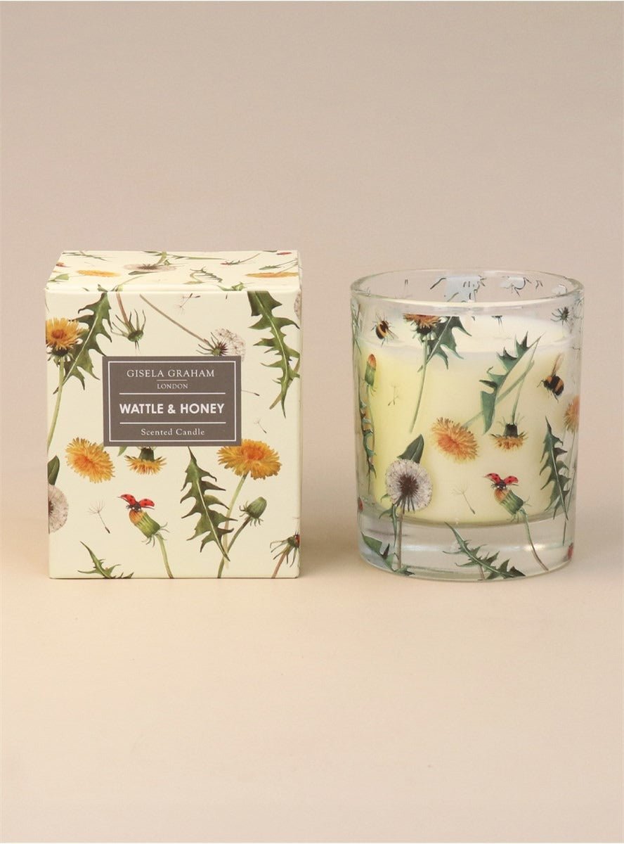 Young Ideas/Henmores - Dandelion & Insects Scented Boxed Candle Pot - White - OS