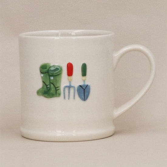 Young Ideas/Henmores - Gardening Stoneware Mug - White - OS