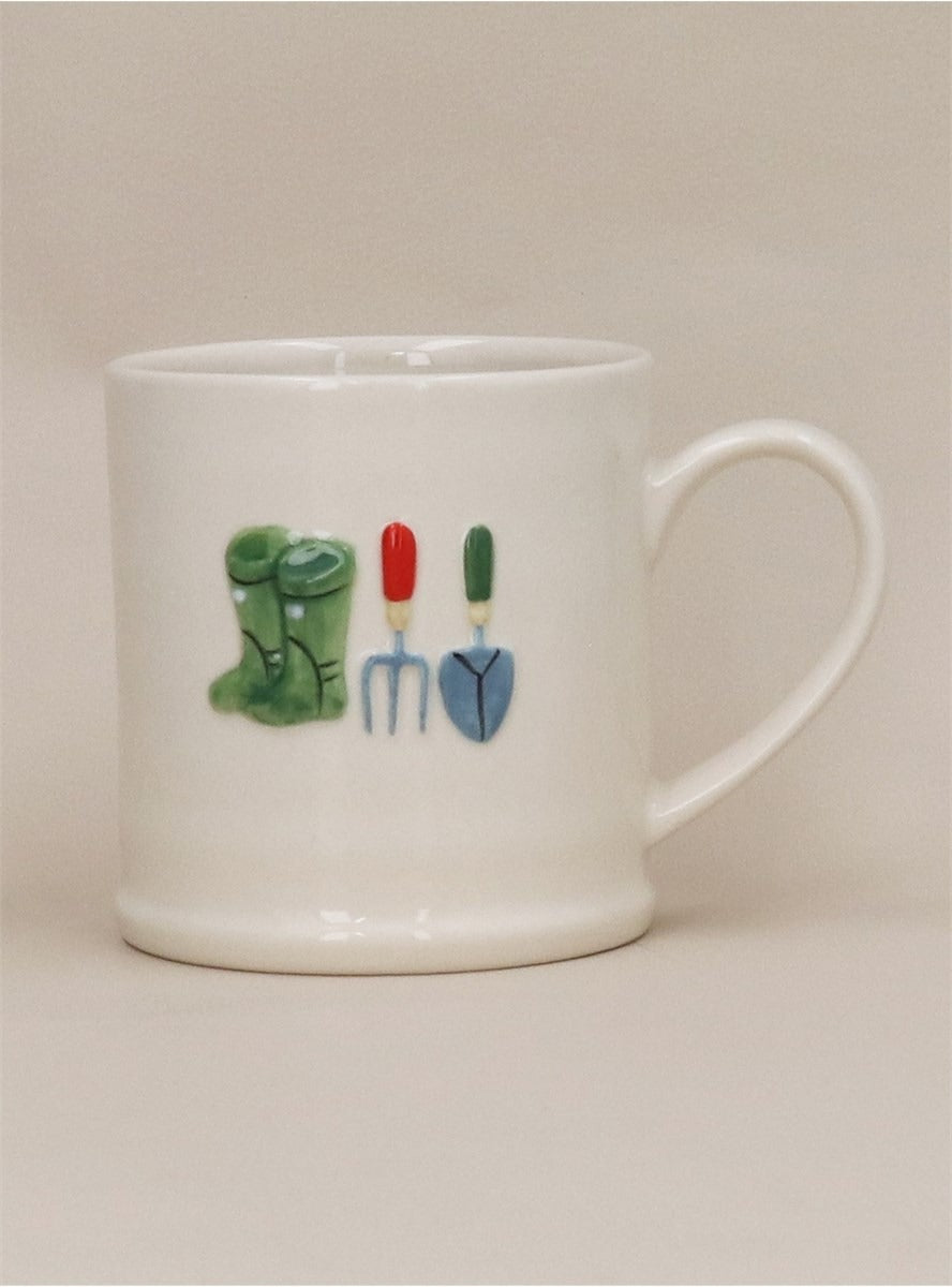 Young Ideas/Henmores - Gardening Stoneware Mug - White - OS