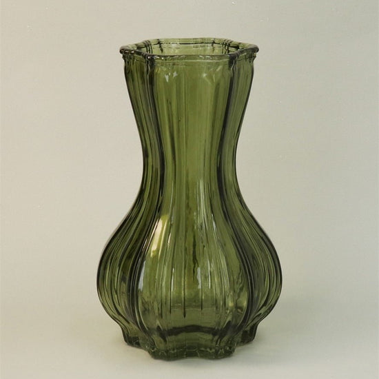 Young Ideas/Henmores - Glass Bulb Bud Vase - Green - L