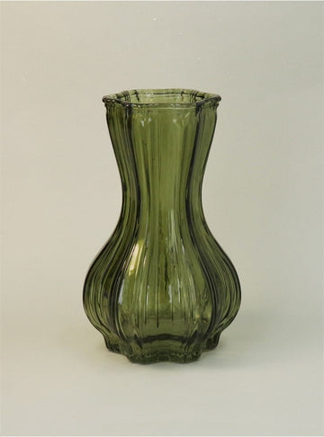 Young Ideas/Henmores - Glass Bulb Bud Vase - Green - L