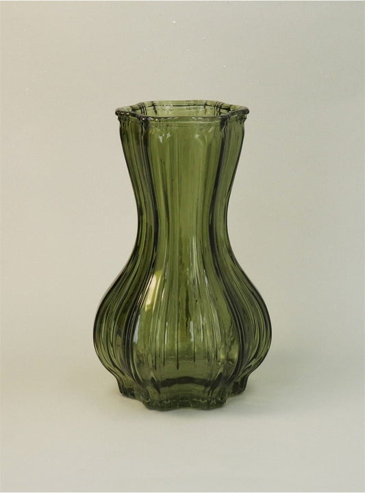 Young Ideas/Henmores - Glass Bulb Bud Vase - Green - L