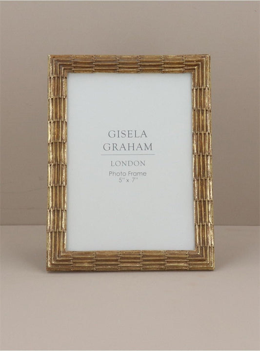 Young Ideas/Henmores - Groove Resin Picture Frame - Gold - 5x7