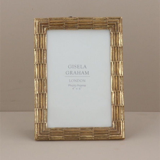 Young Ideas/Henmores - Groove Resin Picture Frame - Gold - 4x6