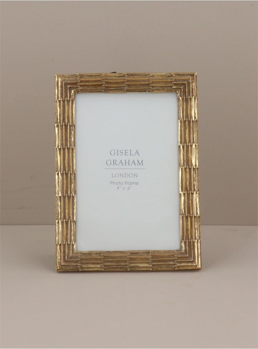 Young Ideas/Henmores - Groove Resin Picture Frame - Gold - 4x6