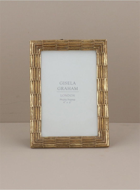 Young Ideas/Henmores - Groove Resin Picture Frame - Gold - 4x6