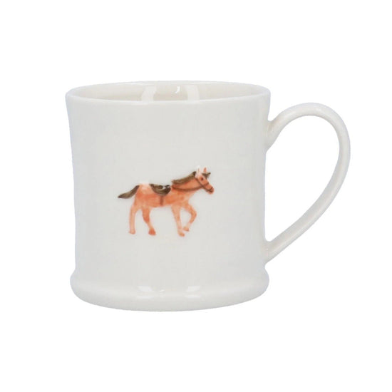 Young Ideas & Henmores - Horse Stoneware Mini Mug - White - OS