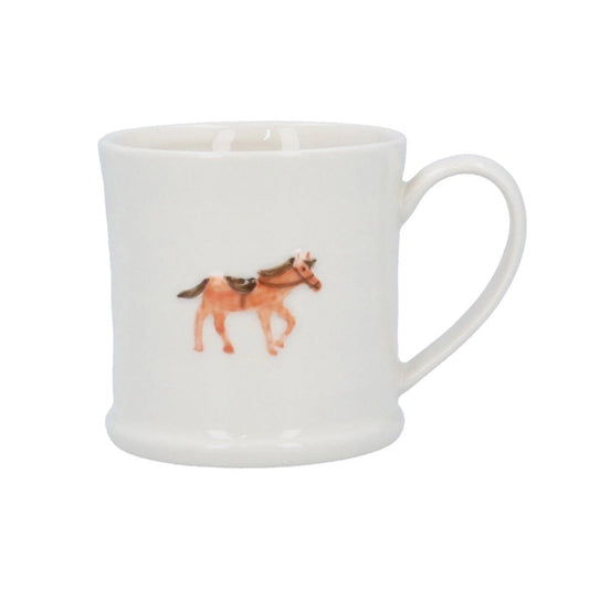 Young Ideas & Henmores - Horse Stoneware Mini Mug - White - OS