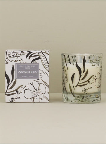 Young Ideas/Henmores - Ink Floral Scented Boxed Candle Pot - White - OS