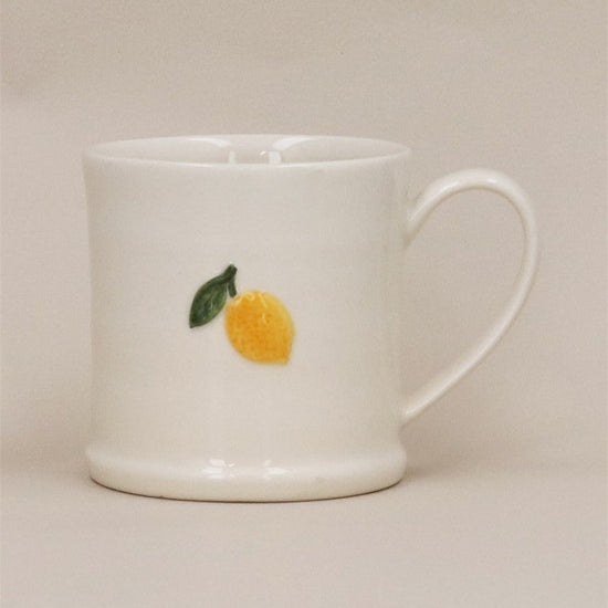 Young Ideas/Henmores - Lemon Stoneware Mini Mug - White - OS