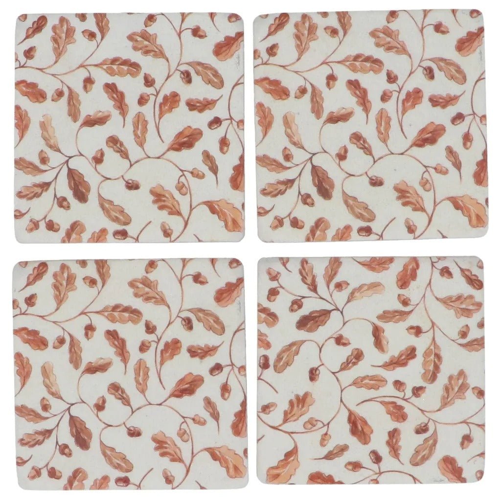 Young Ideas & Henmores - Oak Leaves Resin Coaster - Brown - OS