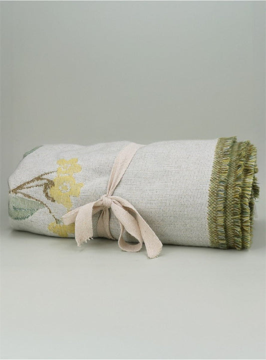Young Ideas/Henmores - Oleander Flower Fine Cosy Throw - Yellow - OS
