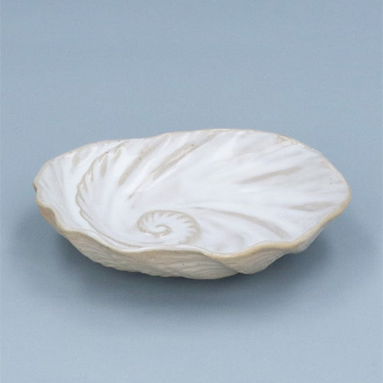 Young Ideas/Henmores - Spiral Shell Stoneware Trinket Dish - White - OS