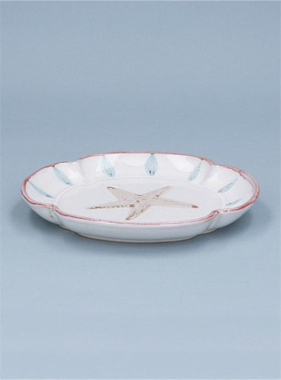 Young Ideas/Henmores - Starfish Fluted Stoneware Plate - White - S