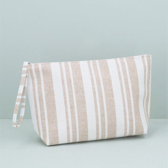 Young Ideas/Henmores - Stripe Fabric Washbag - beige - OS