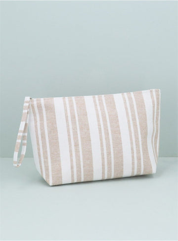 Young Ideas/Henmores - Stripe Fabric Washbag - beige - OS