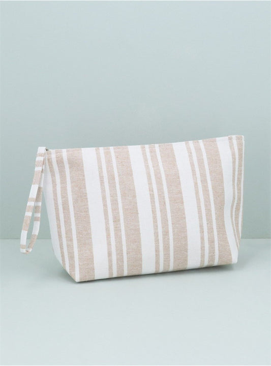 Young Ideas/Henmores - Stripe Fabric Washbag - beige - OS