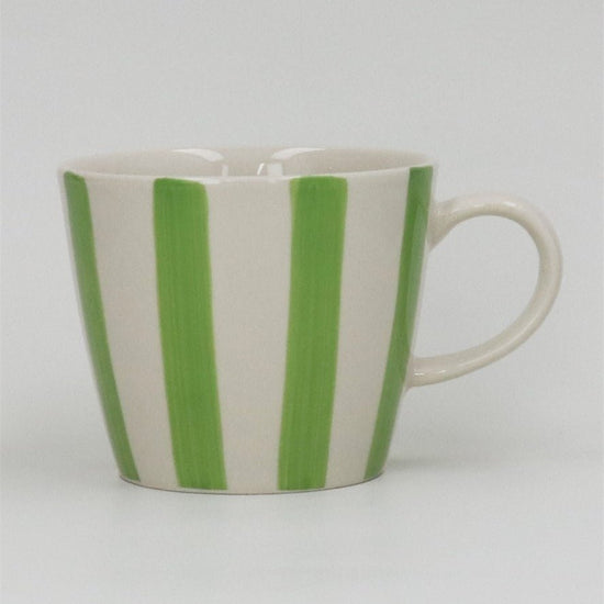 Young Ideas/Henmores - Stripe Stoneware Mug - Green - OS