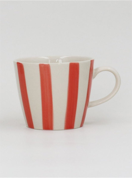 Young Ideas/Henmores - Stripe Stoneware Mug - red - OS