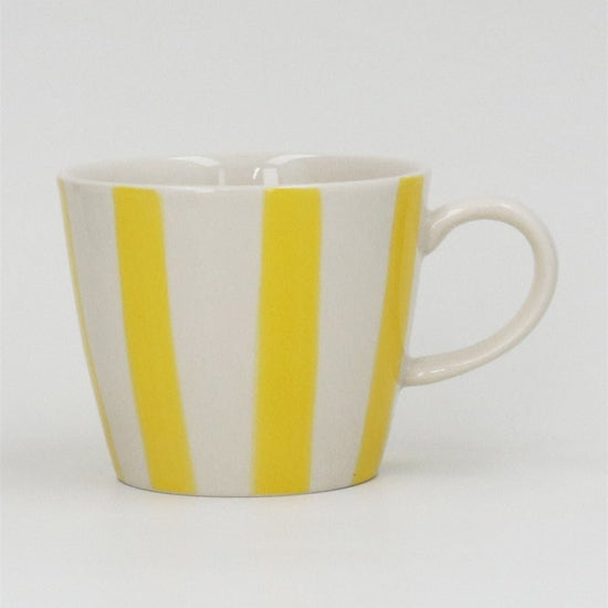 Young Ideas/Henmores - Stripe Stoneware Mug - Yellow - OS