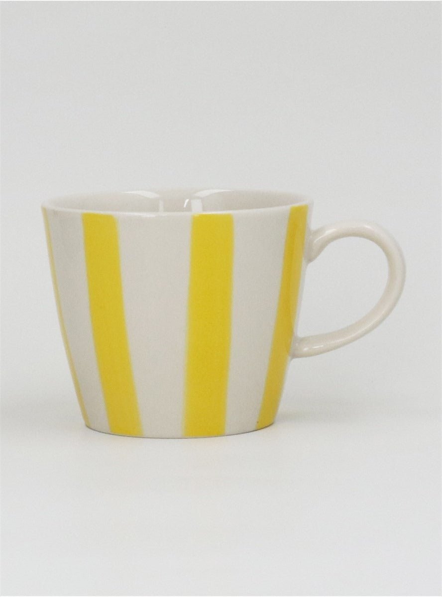 Young Ideas/Henmores - Stripe Stoneware Mug - Yellow - OS