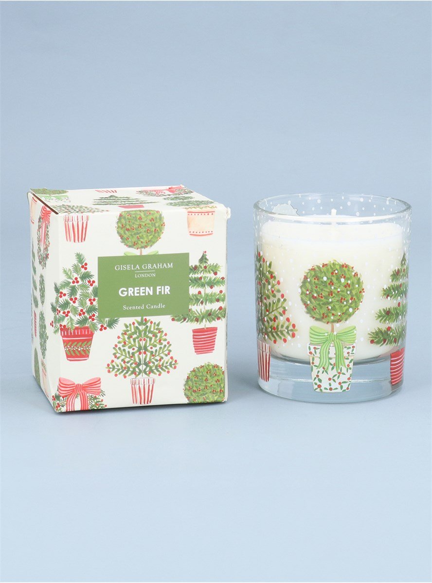Young Ideas & Henmores -Topiary Boxed Scented Candle -Green/Clear -OS