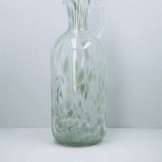 Young Ideas/Henmores - Tortoiseshell Glass Jug - Sage Green - L