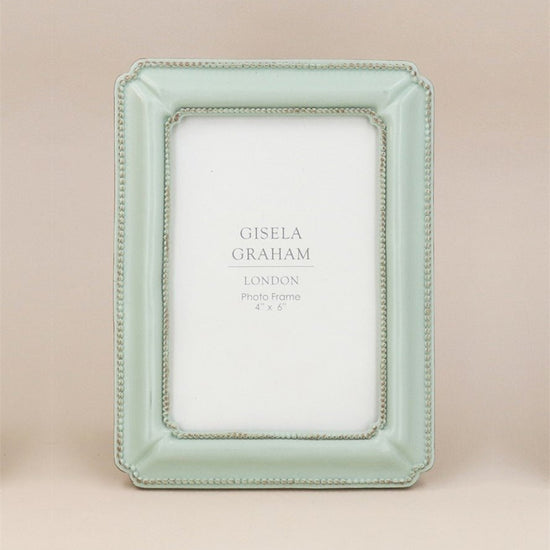 Young Ideas/Henmores - Verdigris Resin Classic Picture Frame - Soft Blue - 4x6
