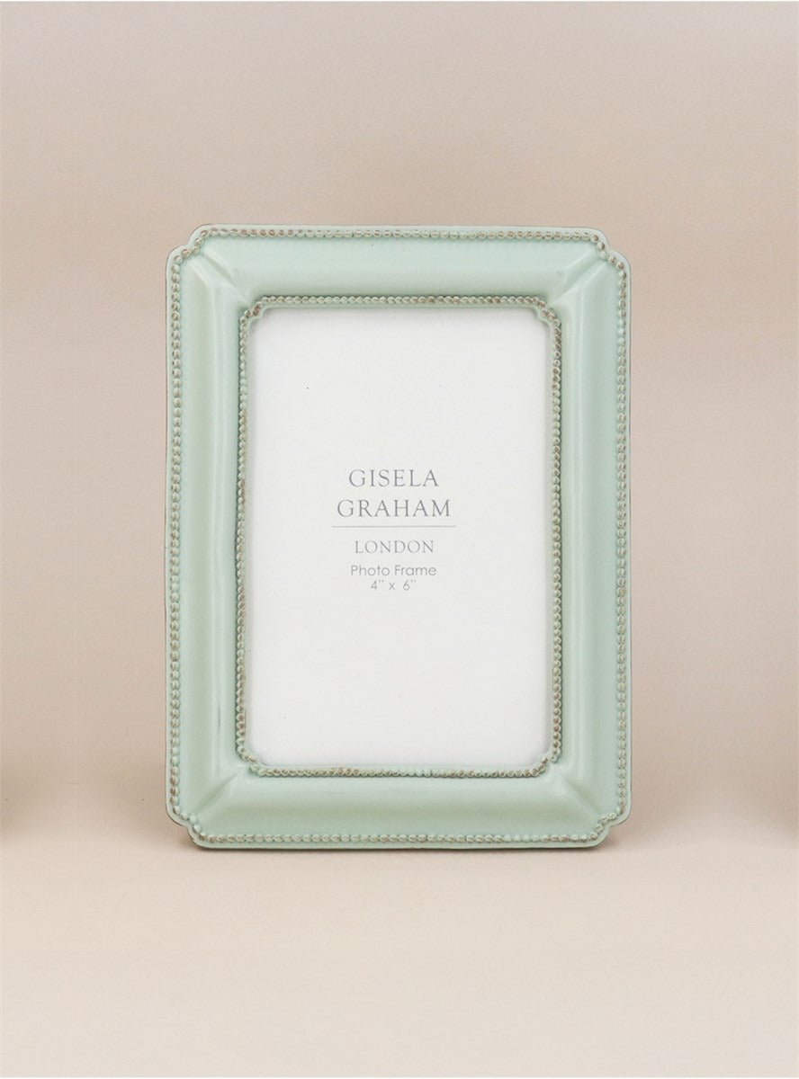 Young Ideas/Henmores - Verdigris Resin Classic Picture Frame - Soft Blue - 4x6