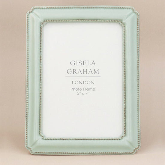 Young Ideas/Henmores - Verdigris Resin Classic Picture Frame - Soft Blue - 5x7