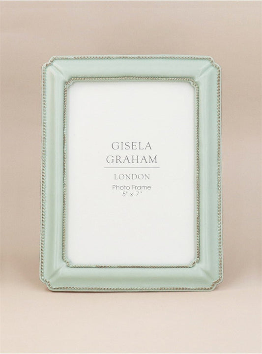 Young Ideas/Henmores - Verdigris Resin Classic Picture Frame - Soft Blue - 5x7